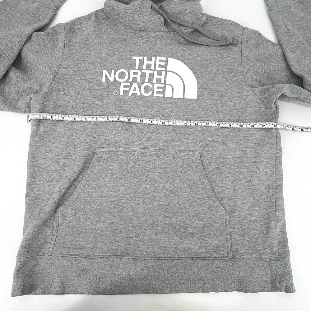 The North Face Mens Gray Half Dome Cotton Blend Hoodie Size Large Preowned
